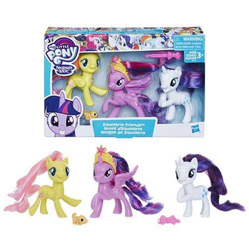 My Little Pony Equestria Friends Twilight Sparkle, Rarity, and Fluttershy Mini-Figure - by Hasbro