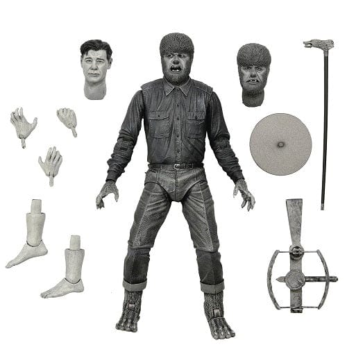 NECA Universal Monsters Ultimate Wolf Man Monster Black & White 7-In Action Figure - by NECA