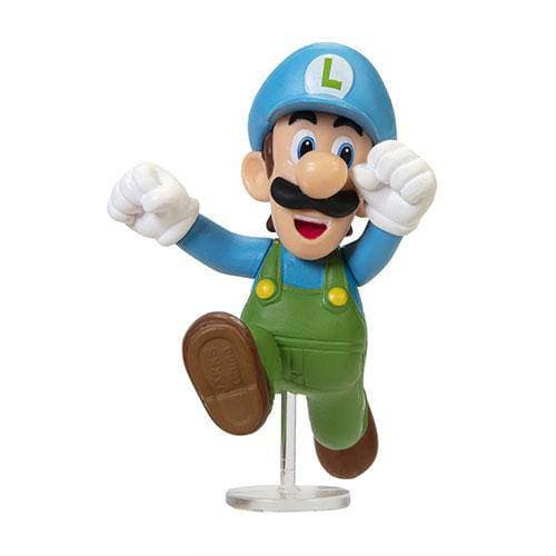 Nintendo 2 1/2-Inch Mini-Figure - Ice Luigi - by Jakks Pacific