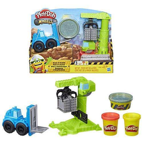 Play-Doh Wheels Crane and Forklift Construction Toys - by Hasbro