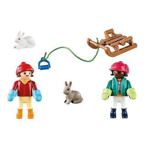 Playmobil 70250 Special Plus Children with Sleigh Action Figures - by Playmobil