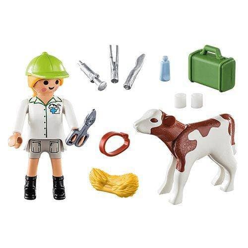 Playmobil 70252 Special Plus Vet with Calf Action Figure - by Playmobil