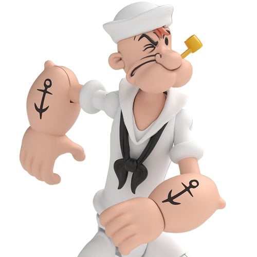 Popeye Classics Wave 2 Popeye White Sailor Suit 1:12 Scale Action Figure - by Boss Fight Studio