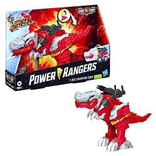 Power Rangers Dino Fury Battle Attackers Red Fury Zord Action Figure - by Hasbro