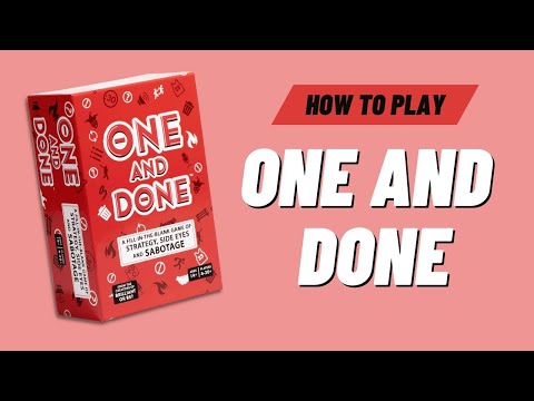 One And Done Word Guessing Party Game