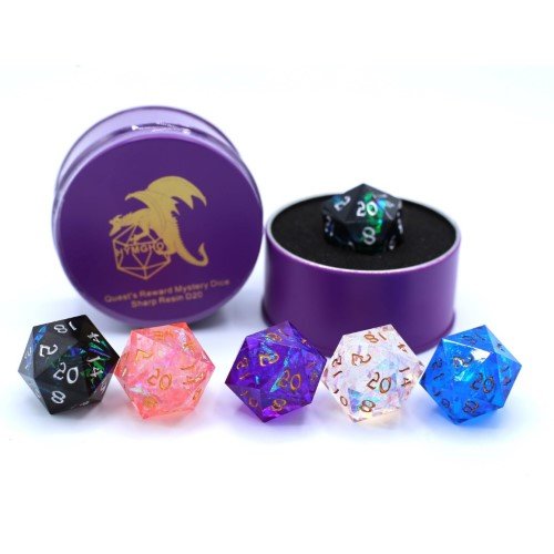 Quest's Reward Mystery D20 Dice (1 Random Dice per Pack) - Choose a Design - by Hymgho