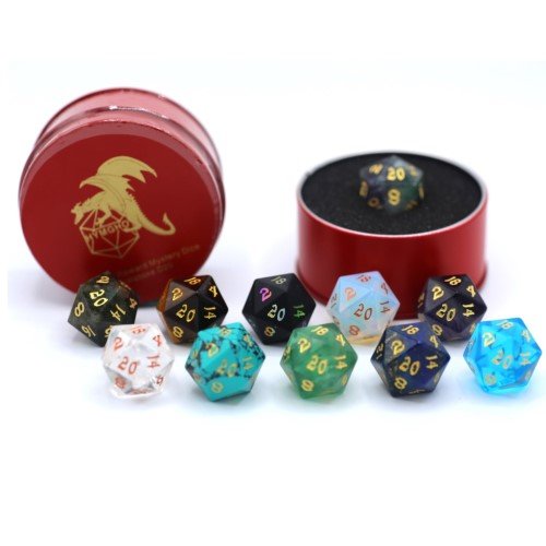 Quest's Reward Mystery D20 Dice (1 Random Dice per Pack) - Choose a Design - by Hymgho