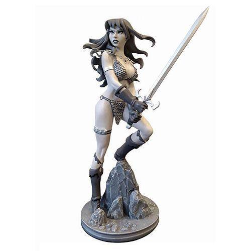 Red Sonja Black and White Amanda Conner Statue - by Dynamite Entertainment