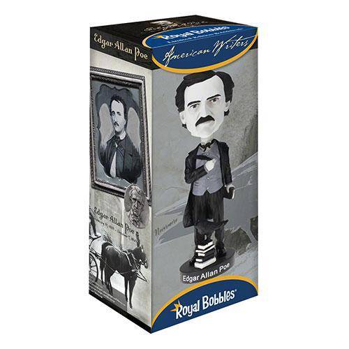 Royal Bobbles: Edgar Allan Poe Black & White Limited Edition Bobblehead - by Royal Bobbles