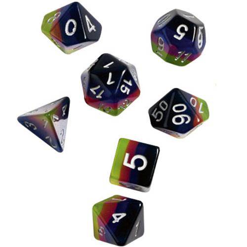 RPG Dice Set (7+1): Pink, Green, Blue - by SIRIUS DICE