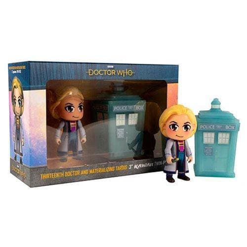 SDCC 2019 - Doctor Who 13th Doctor Kawaii and Materialising TARDIS 3-Inch Titan Vinyl Figure 2-Pack - by Titan Merchandise