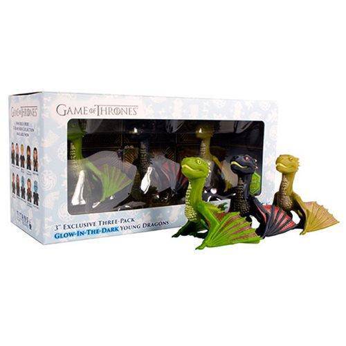 SDCC 2019 - Game of Thrones Young Dragons GITD 3-Inch Titan Vinyl Figure 3-Pack - by Titan Merchandise