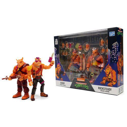 SDCC 2022 BST AXN Teenage Mutant Ninja Turtles Arcade Bebop and Rocksteady 5-Inch Action Figures PX - by The Loyal Subjects