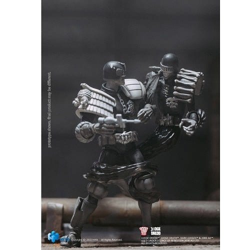 SDCC 2022 Judge Dredd VS Judge Death Black & White 1/18 Scale Figure 2 Pack - by Hiya Toys