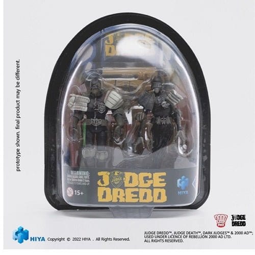 SDCC 2022 Judge Dredd VS Judge Death Black & White 1/18 Scale Figure 2 Pack - by Hiya Toys