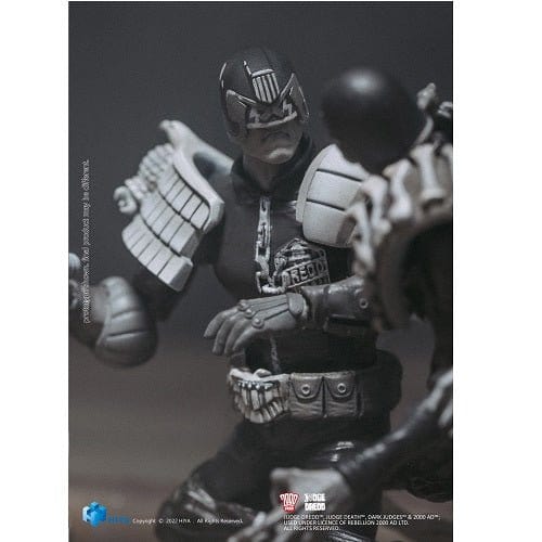 SDCC 2022 Judge Dredd VS Judge Death Black & White 1/18 Scale Figure 2 Pack - by Hiya Toys