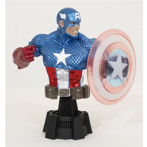 SDCC 2023 Marvel Captain America Holo Shield Resin Bust - by Diamond Select