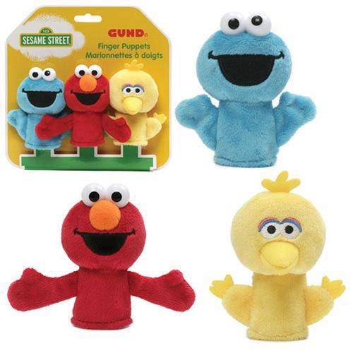 Sesame Street Elmo, Big Bird, and Cookie Monster Finger Puppet Set - by gund