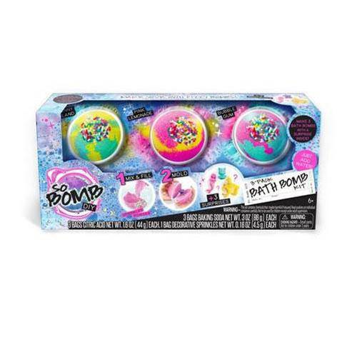 So Bomb DIY - Bath Bomb 3 Pack - Sunny Island/Pink Lemonade/Bubble Gum - by Canal Toys USA