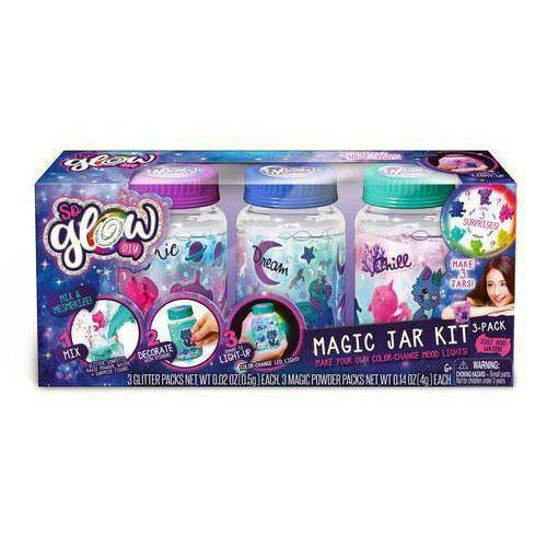 So Glow DIY - 3 Pack Mini Jar - Blue/Purple/Teal - by Canal Toys USA