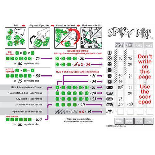 Spicy Dice - Expansion pack - by Enginuity Game