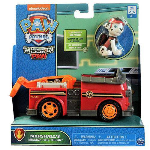 Spin Master Paw Patrol Basic Vehicle + Pup - Marshall - by Spin Master
