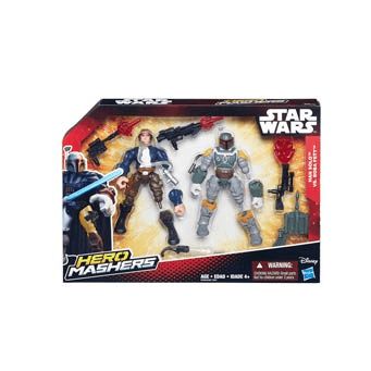 Star Wars Hero Mashers Battle Pack Action Figures - Han Solo vs Boba Fett - by Hasbro