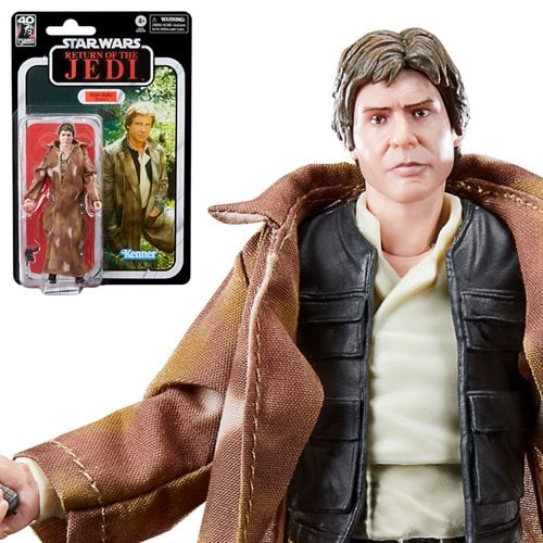 Star Wars The Black Series Return of the Jedi 40th Anniversary 6-Inch Han Solo (Endor) Action Figure - by Hasbro