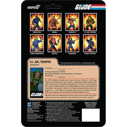 Super7 G.I. Joe 3 3/4-Inch ReAction Figure - Select Figure(s) - by Super7