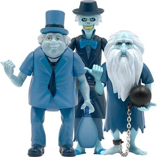 Super7 Haunted Mansion Hitchhiking Ghosts 3 3/4-Inch ReAction Figure Set of 3 - SDCC Exclusive - by Super7
