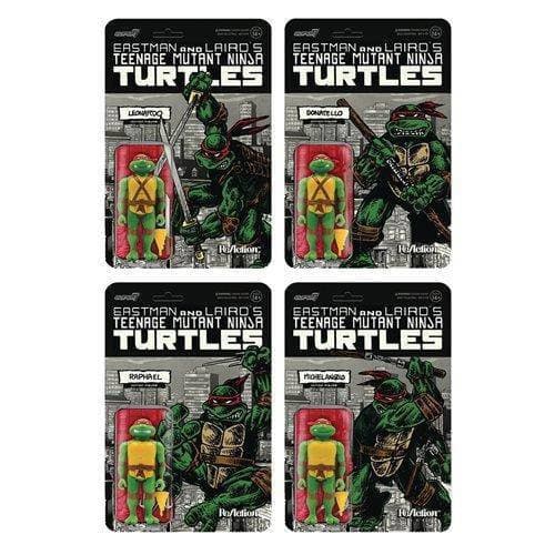 Super7 Teenage Mutant Ninja Turtles Mirage Variant 3.75-Inch ReAction Figure Set of 4 - by Super7