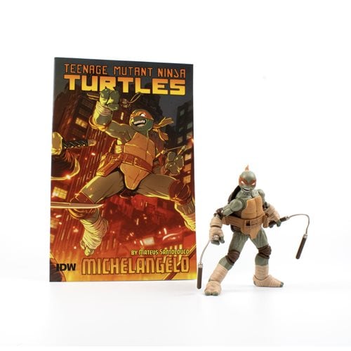 Teenage Mutant Ninja Turtles BST AXN IDW Michelangelo Action Figure and Comic Book Set - by The Loyal Subjects