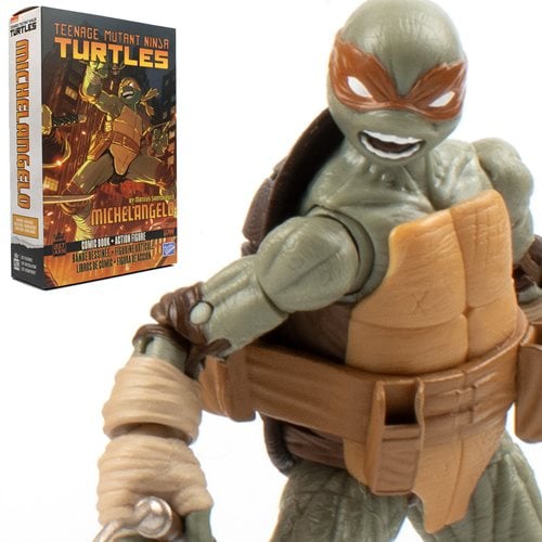 Teenage Mutant Ninja Turtles BST AXN IDW Michelangelo Action Figure and Comic Book Set - by The Loyal Subjects