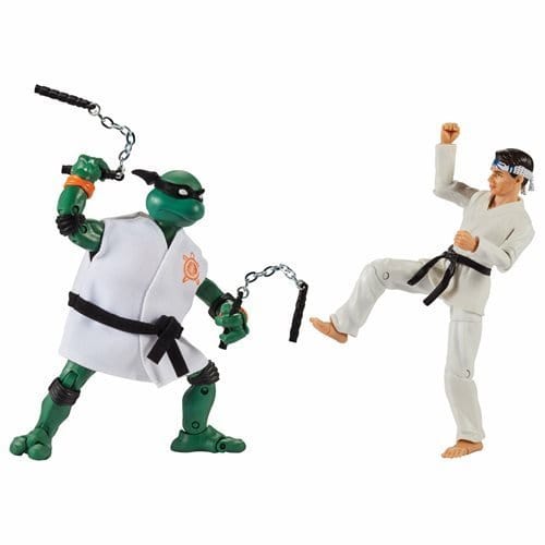 Teenage Mutant Ninja Turtles X Cobra Kai - Michelangelo vs. Daniel LaRusso 2-Pack Action Figures - by Playmates