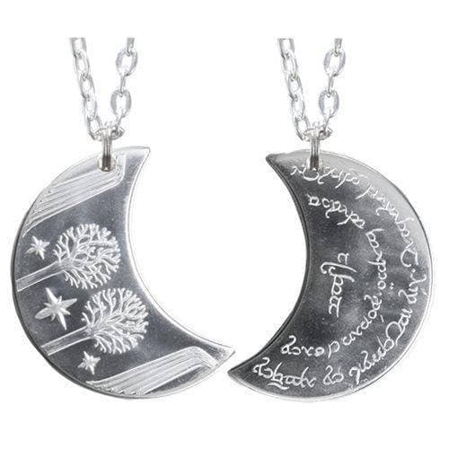 The Lord of the Rings Rivendell Silver Moon Necklace - by Shire Post Mint