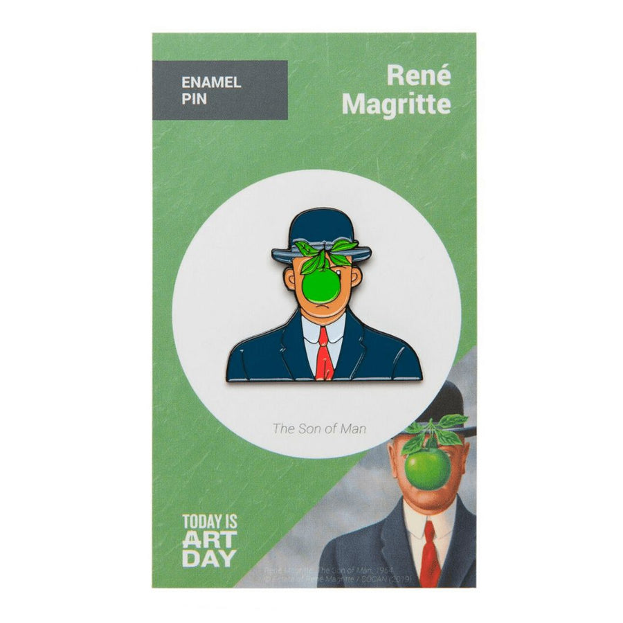 The Son of Man by Magritte Enamel Pin - Today is Art Day - by Today Is Art Day