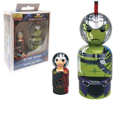 Thor: Ragnarok Thor and Hulk Pin Mate Wooden Figure Set of 2 - by Bif Bang Pow!