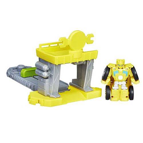 Transformers Rescue Bots Flipracer Launchers - Bumblebee Quick Launch Garage - by Hasbro