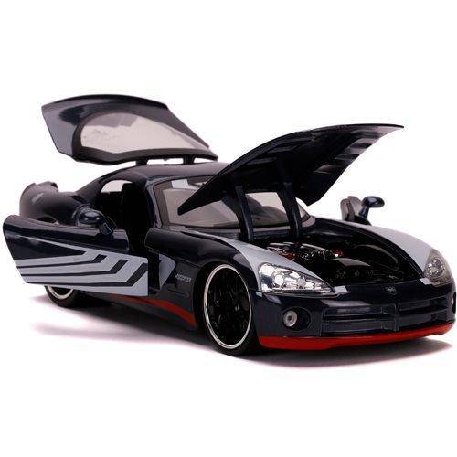 Venom 2008 Dodge Viper SRT10 1:24 Scale Die-Cast Metal Vehicle with Figure - by Jada Toys