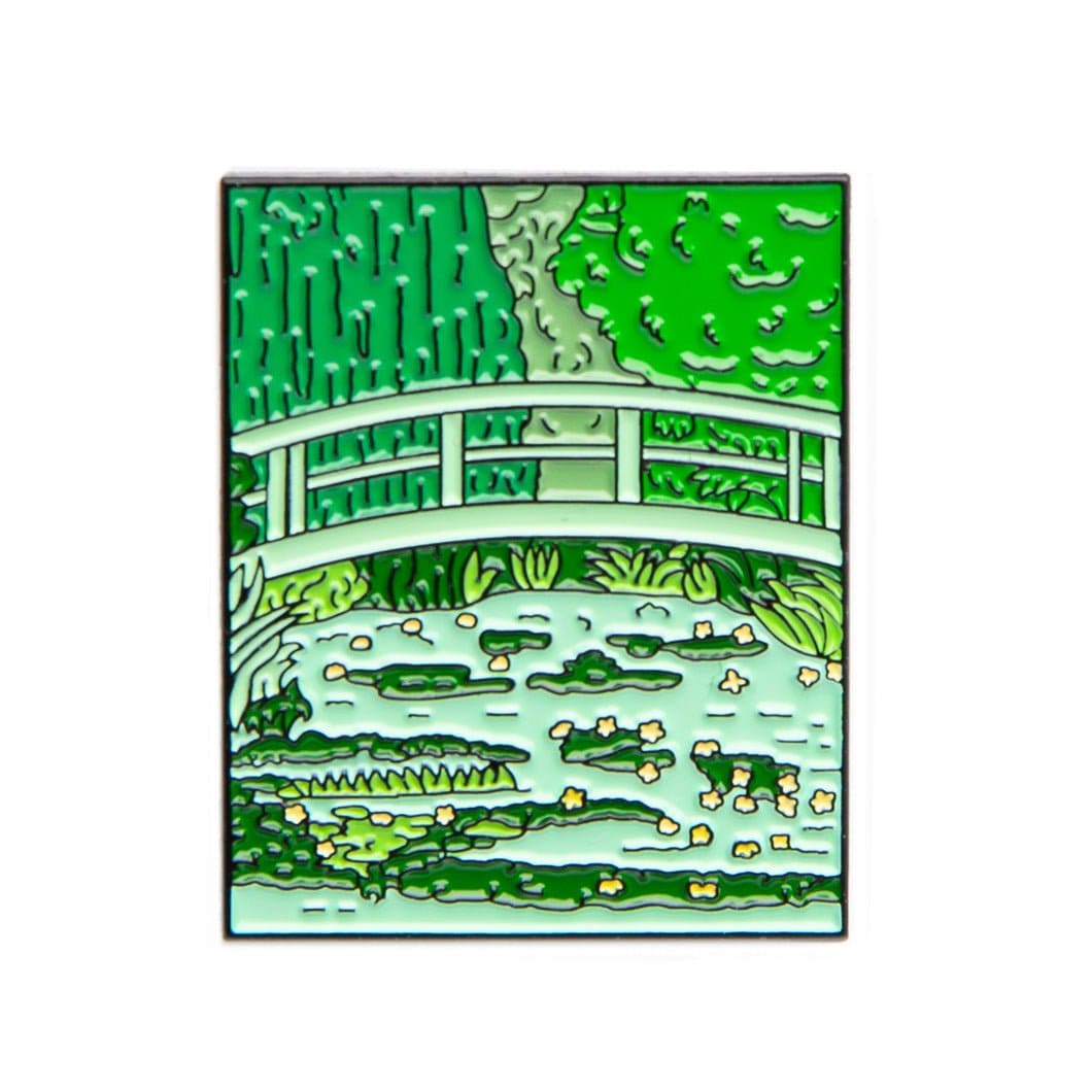 Water Lilies and Japanese Bridge by Claude Monet Enamel Pin - Today is Art Day - by Today Is Art Day