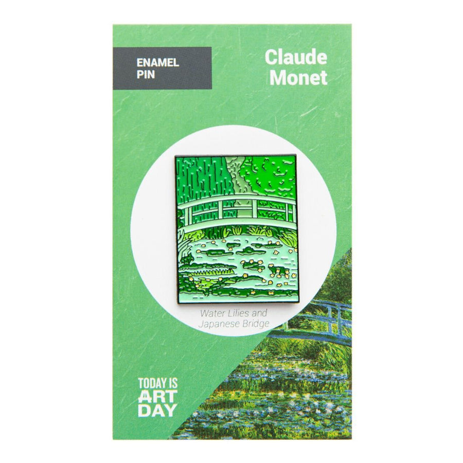 Water Lilies and Japanese Bridge by Claude Monet Enamel Pin - Today is Art Day - by Today Is Art Day