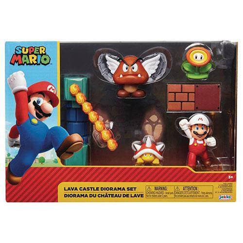 World of Nintendo 2 1/2" Lava Castle Diorama Set - by Jakks Pacific