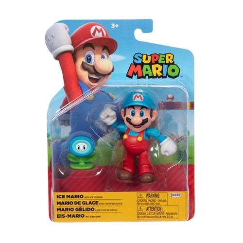 World of Nintendo 4" Action Figure - Ice Mario With Ice Flower - by Jakks Pacific