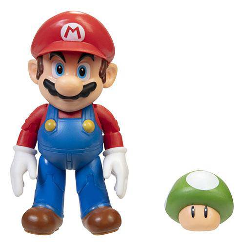 World of Nintendo 4" Action Figure - Mario with 1-Up Mushroom - by Jakks Pacific