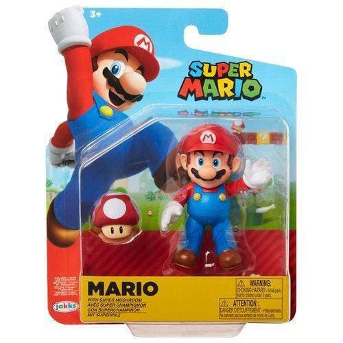 World of Nintendo 4" Action Figure - Mario with Super Mushroom - by Jakks Pacific