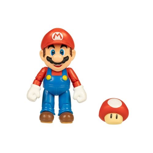 World of Nintendo 4" Action Figure - Mario with Super Mushroom - by Jakks Pacific