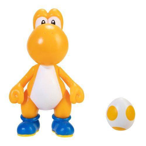 World of Nintendo 4" Action Figure - Orange Yoshi with Egg - by Jakks Pacific