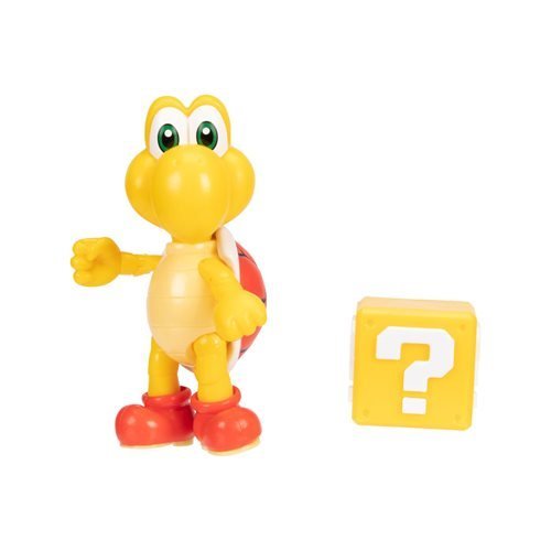 World of Nintendo 4" Action Figure - Red Koopa Troopa with Question Block - by Jakks Pacific