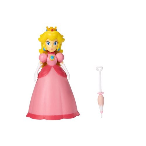 World of Nintendo 4-Inch Action Figure - Peach with Umbrella - by Jakks Pacific