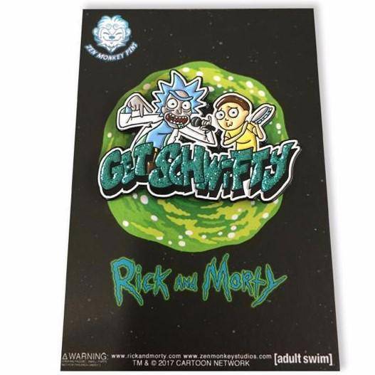 Zen Monkey: Get Schwifty - Rick and Morty Pin - by Zen Monkey Studios